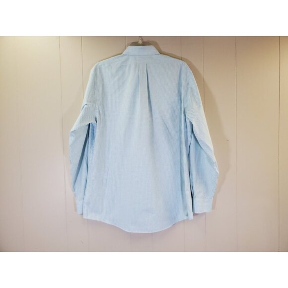 Brooks Brothers Regent Men's 16 4/5 Blue Green Long Sleeve Button Down Shirt - Picture 4 of 8
